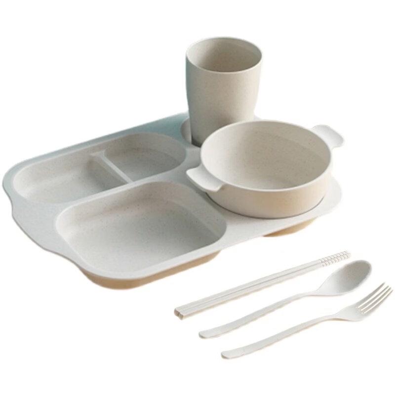 Wheat Straw Divided Plate & Cutlery Set