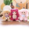 Cartoon Cute Vinyl Animal Plush Doll Stuffed Toys Keychain Lanyard Backpack Pendant Bag Hang Couple Ornaments Ragdoll Kids Gifts