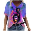 Модная женская летняя футболка с коротким рукавом и круглым вырезом с принтом, повседневные футболки