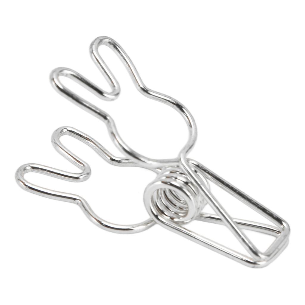 20 шт. Зажимы Многоцелевые Многофункциональные Гальваническое покрытие Полые Металлические Папки Сильный Пружинный ЗажимСеребристый