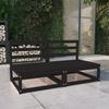 Day and Night - Day and Night 2 Seater Garden Sofa Black Solid Pine Wood