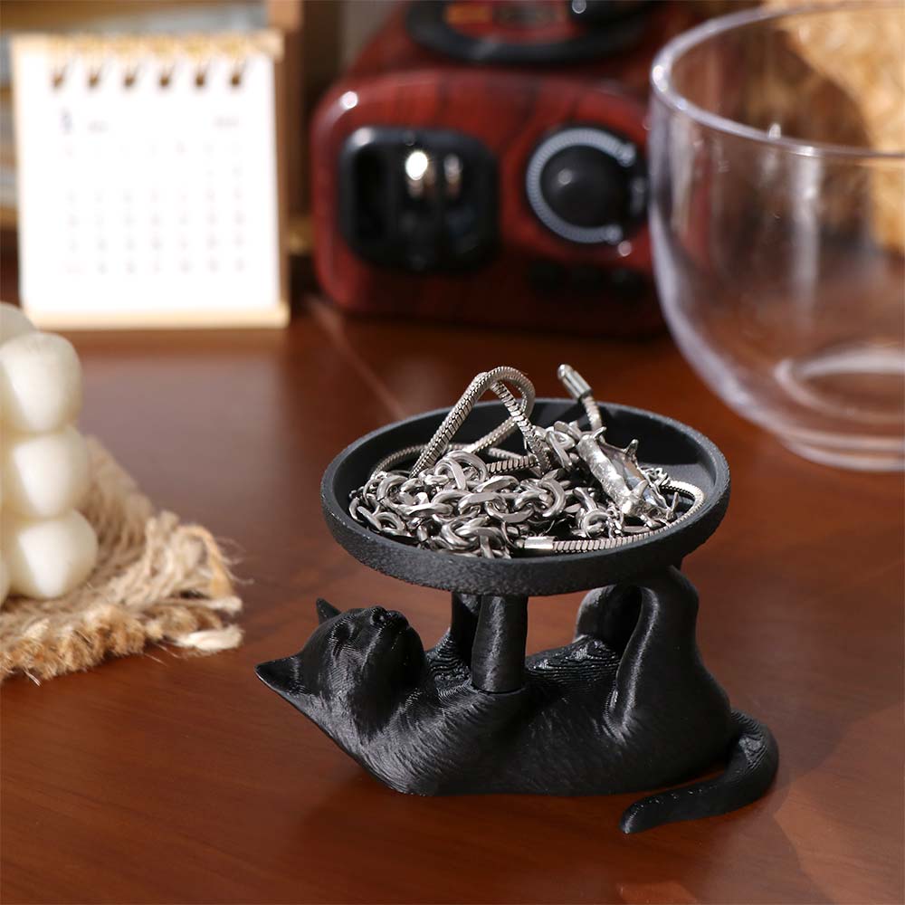 Large Capacity Cat Jewelry Tray INS Mini Key Tray Creative Jewelry Storage Tray Jewelry Storage