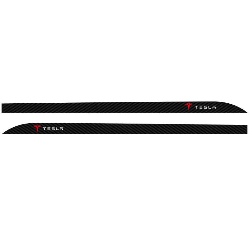 2 шт. Накладки на пороги боковых юбок автомобиля Защита кузова из углеродного волокна 3D наклейка Для Tesla Model S Model X Model Y Cybertruck Model 3 Model Y