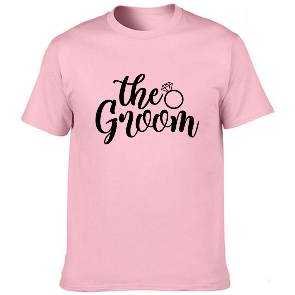 The Groom Print Men S Graphic Tees Harajuku Bridegroom Wedding Party Groom Team Short Sleeve T