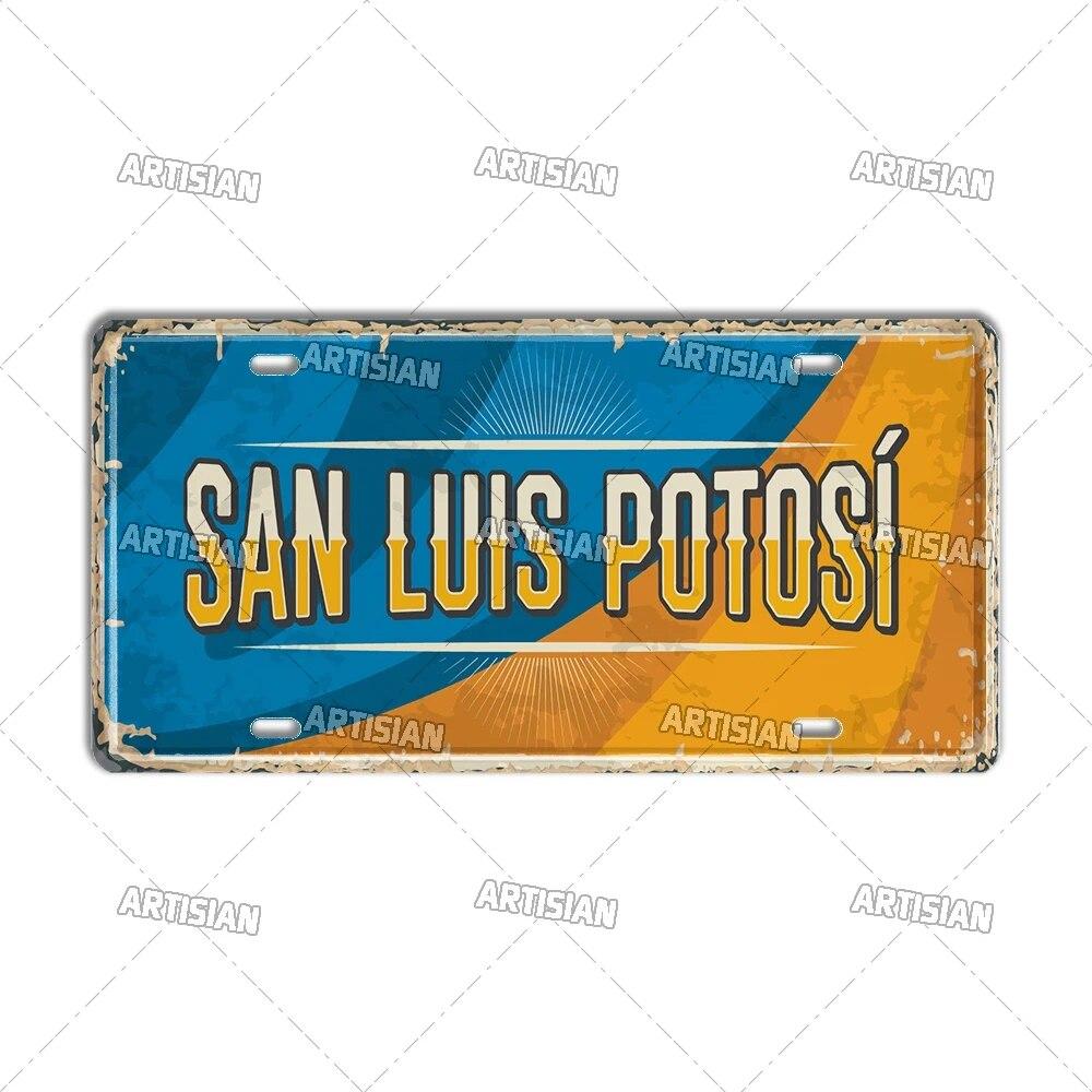 MEXICO License Plate City Metal Tin Plaque Car Metal Sign Wall Decor Garage Bar Pub Club Hotel Cafe Kitchen Home
