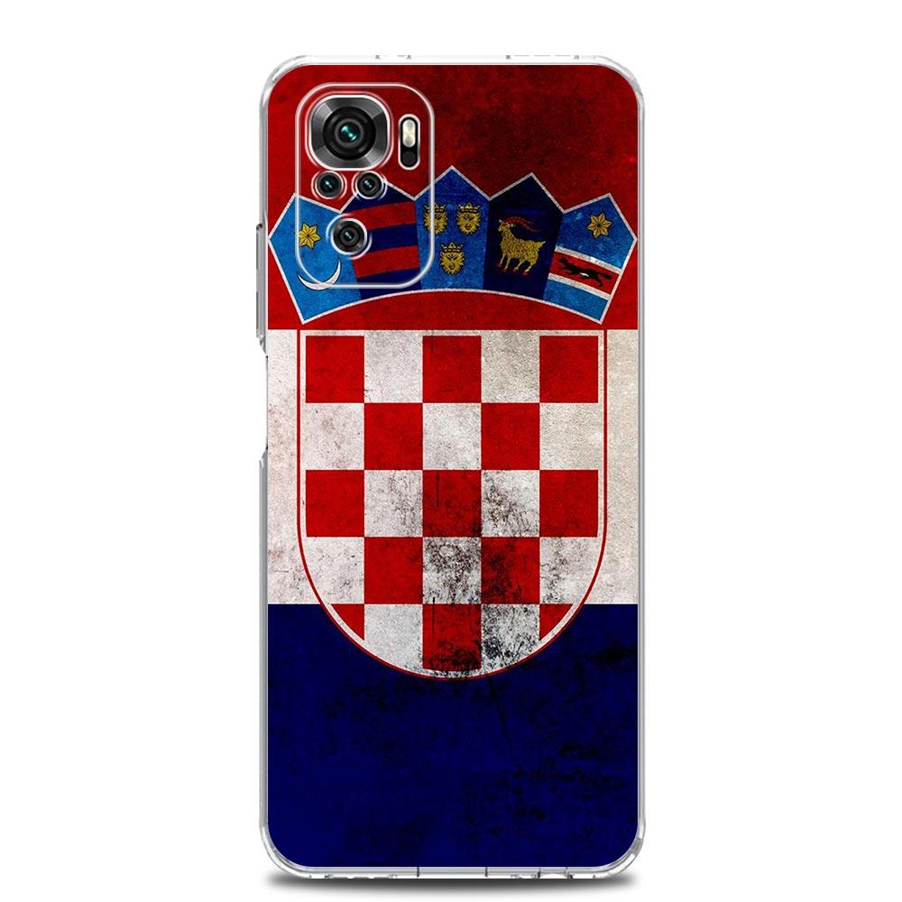 Мягкий чехол для телефона с флагом Хорватии для Xiaomi Redmi Note 12 11 9S 9 8 10 Pro Plus 7 8T 9C 9A 8A K40 Gaming, силиконовый прозрачный чехол