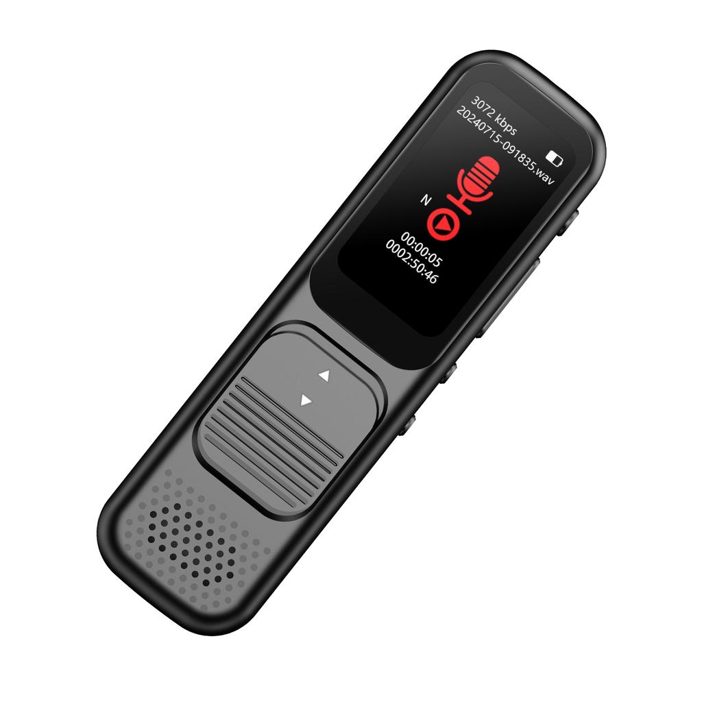 Цифровой диктофон 3072kps 80H Запись Шумоподавление USB C Активируемый голосом диктофон для