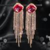 Высококачественные роскошные сверкающие хрустальные длинные серьги-кисточки, модные высококлассные серьги Sense Of, женские серьги, 1 пара