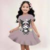 Sanrio Новое летнее платье для девочек Hello Kitty с 3D-печатью Модное Мультяшное Милое Платье-юбка для принцесс