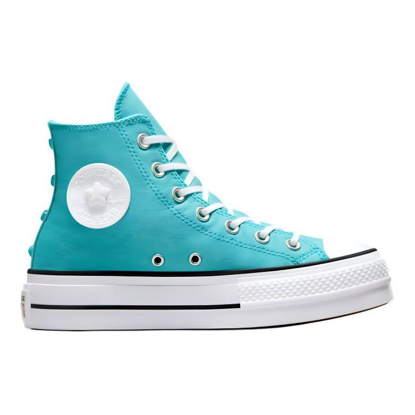 Converse Женские кроссовки Chuck Taylor All Star Lift Platform High Stars Teal Ocean-Drip White A06492C