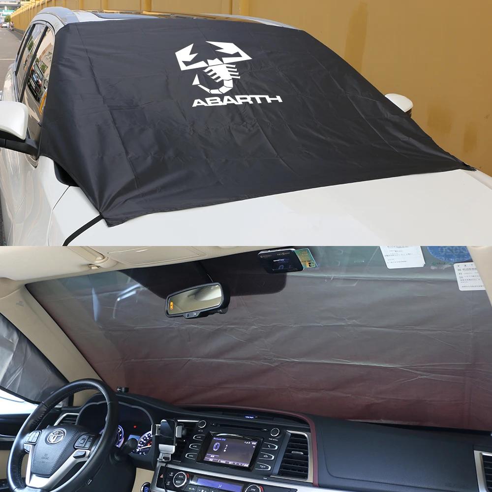 EHO4 Car Windshield Snow Block Sunshade Cover Parasol Car Accessories For Fiat 500 Abarth Panda Tipo Egea Doblo 124 Spider Stilo