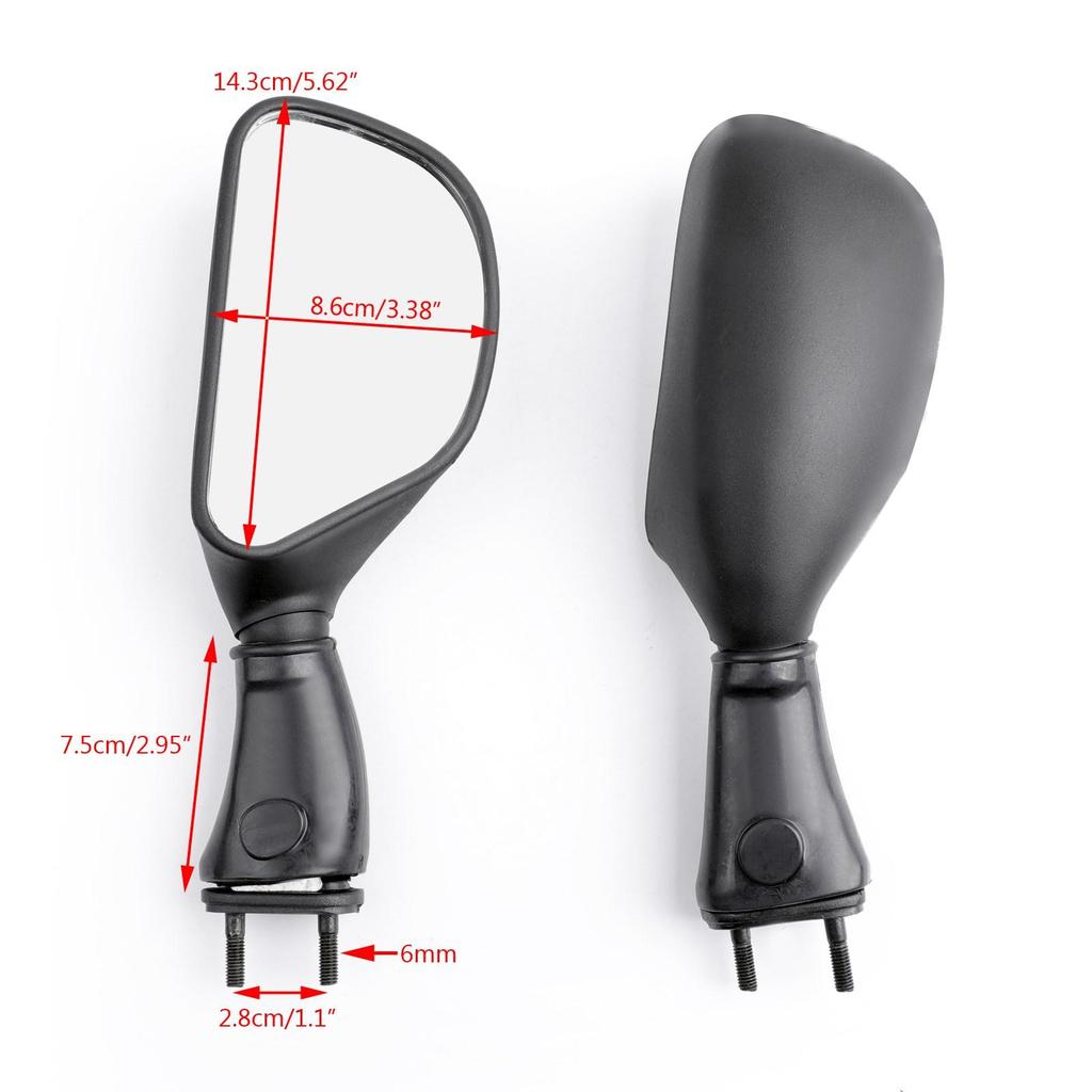 Mirrors For Kawasaki ZX6R 1998-2002 ZX9R ZX9 9R 1998-2003 Black