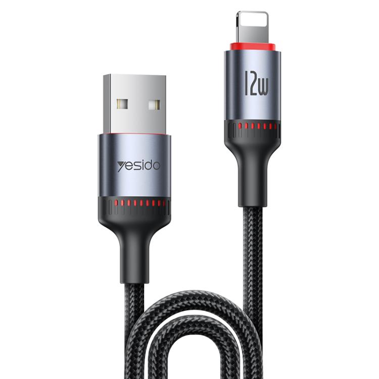 CA184 PD27W 3A USB-C / Type-C на 8-контактный кабель для зарядки и передачи данных, длина: 2м (черный)