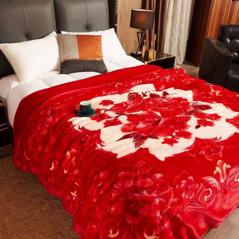 G5Z Двухслойное Утолщенное Рашель Одеяло - Уютное Осенне-Зимнее Покрывало для Пар или Свадебное Покрывало