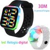 30M Waterproof LED Color Unisex Digital Watch