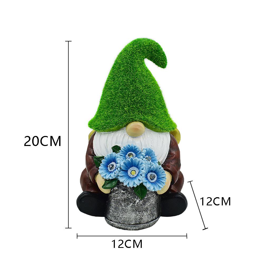 Открытый солнечный садовый орнамент гном карлик патио украшения изделия из смолы садовые фонари