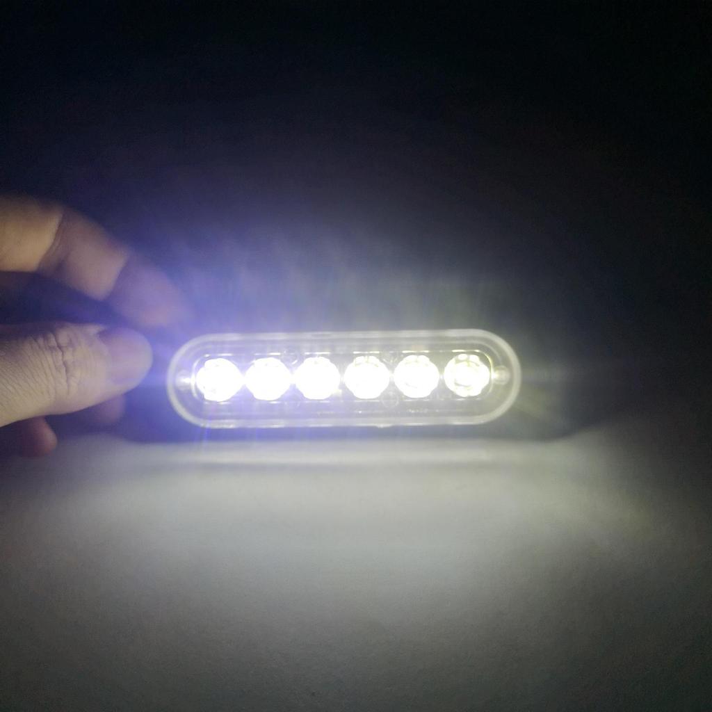 Ultra-Thin LED Car Warning Light: 6 Bright 12-24V Daytime Running Lights with High-Brightness Turn Signals