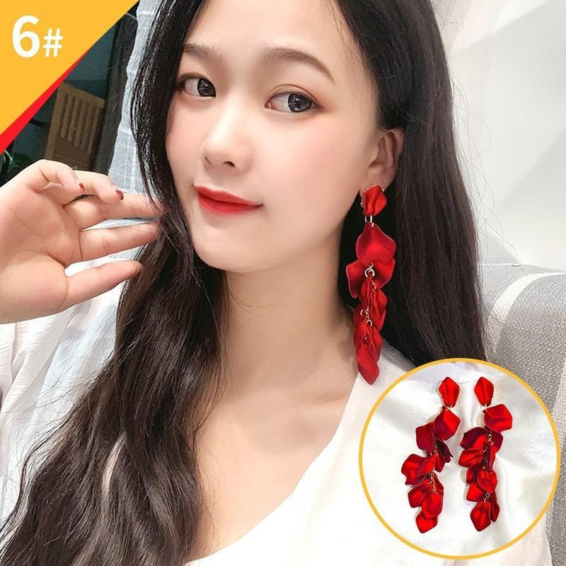 Vintage Red Flocking Earrings Collection Bow Knot Earstuds Vintage Style Earrings Jewelry Gift