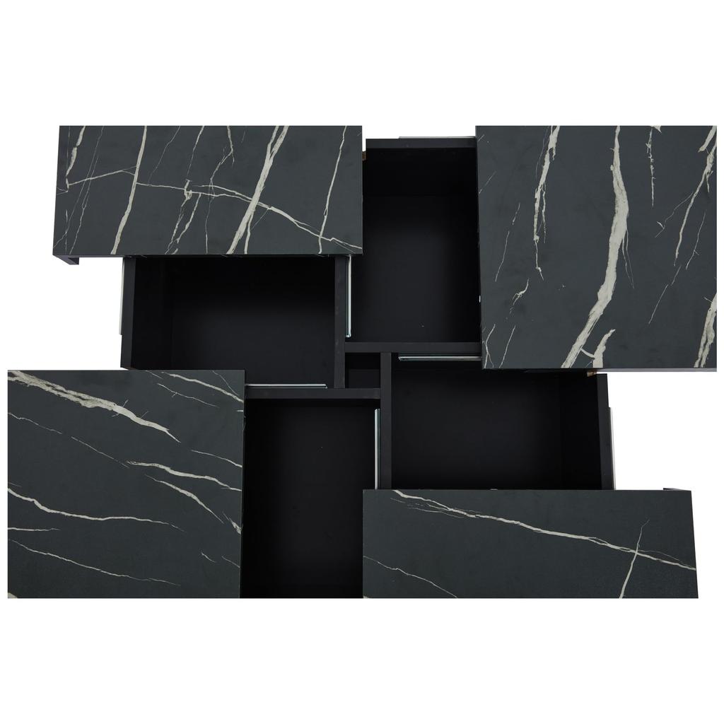 Журнальный столик с выдвижной столешницей, Современный со скрытым отделением для хранения, Креативный диванный столик для кофе, Центральный столик для домашнего офиса, Черный