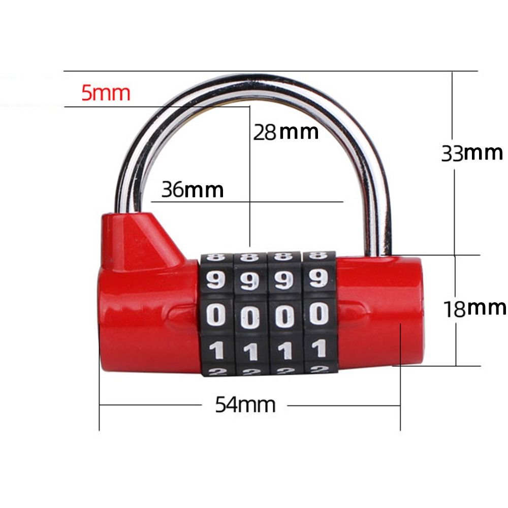 Suitcase Travel Gym Safety Coded Lock Dormitory Cabinet  Lock 4 Digit Password Lock Luggage Padlock