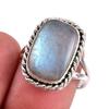 Натуральный лабрадорит драгоценный камень 925 пробы серебро кольцо ювелирное изделие S.9.5 m0i66
