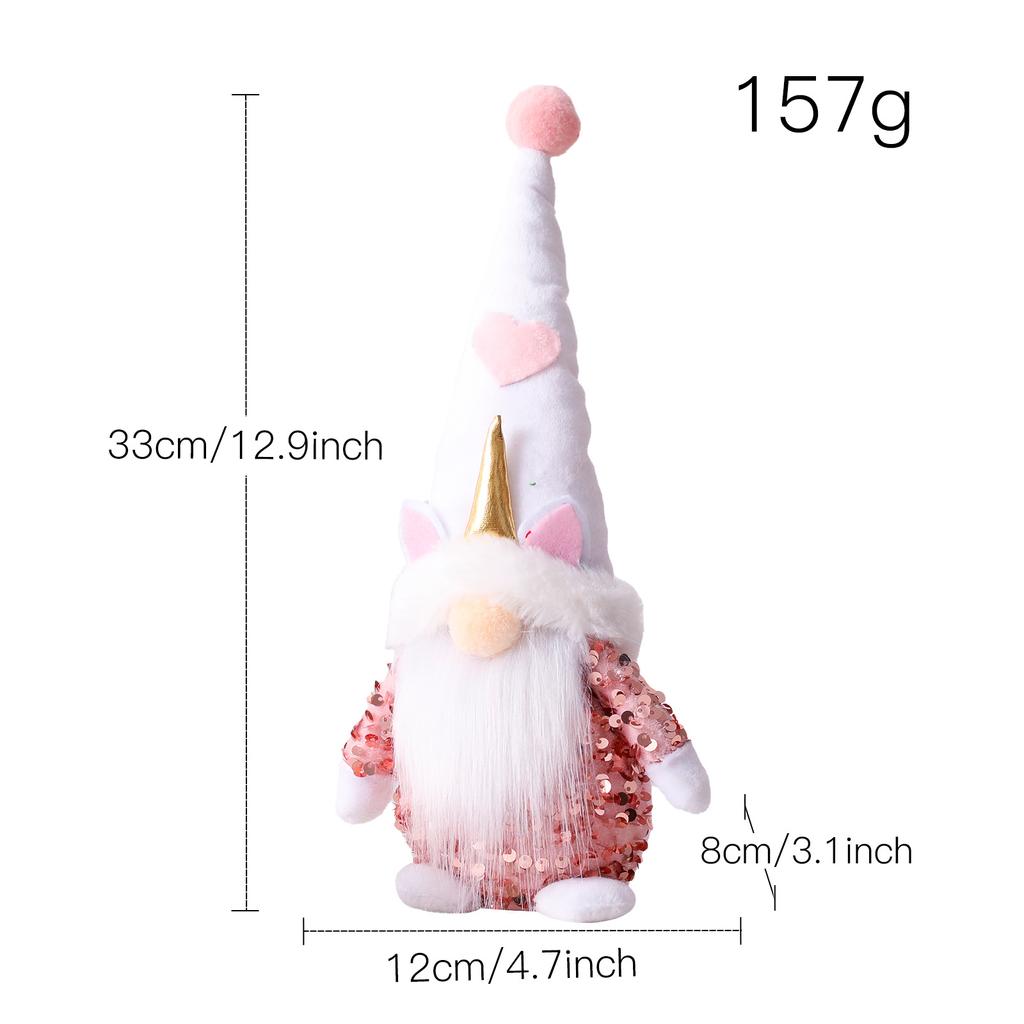 Розовый Единорог Кукла Рудольфа Рождественские украшения Плюшевая кукла Декоративные рождественские украшения для дома отдыха Украшения для вечеринок