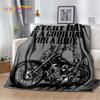Retro Vintage Motorcycle Skull Soft Plush Blanket,Flannel Blanket Throw Blanket for Living Room Bedroom Bed Sofa Picnic Cover