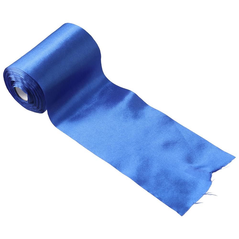 Широкая атласная лента королевского синего цвета, свадебные стулья, праздничные ленты, рождественский фестивальный декор