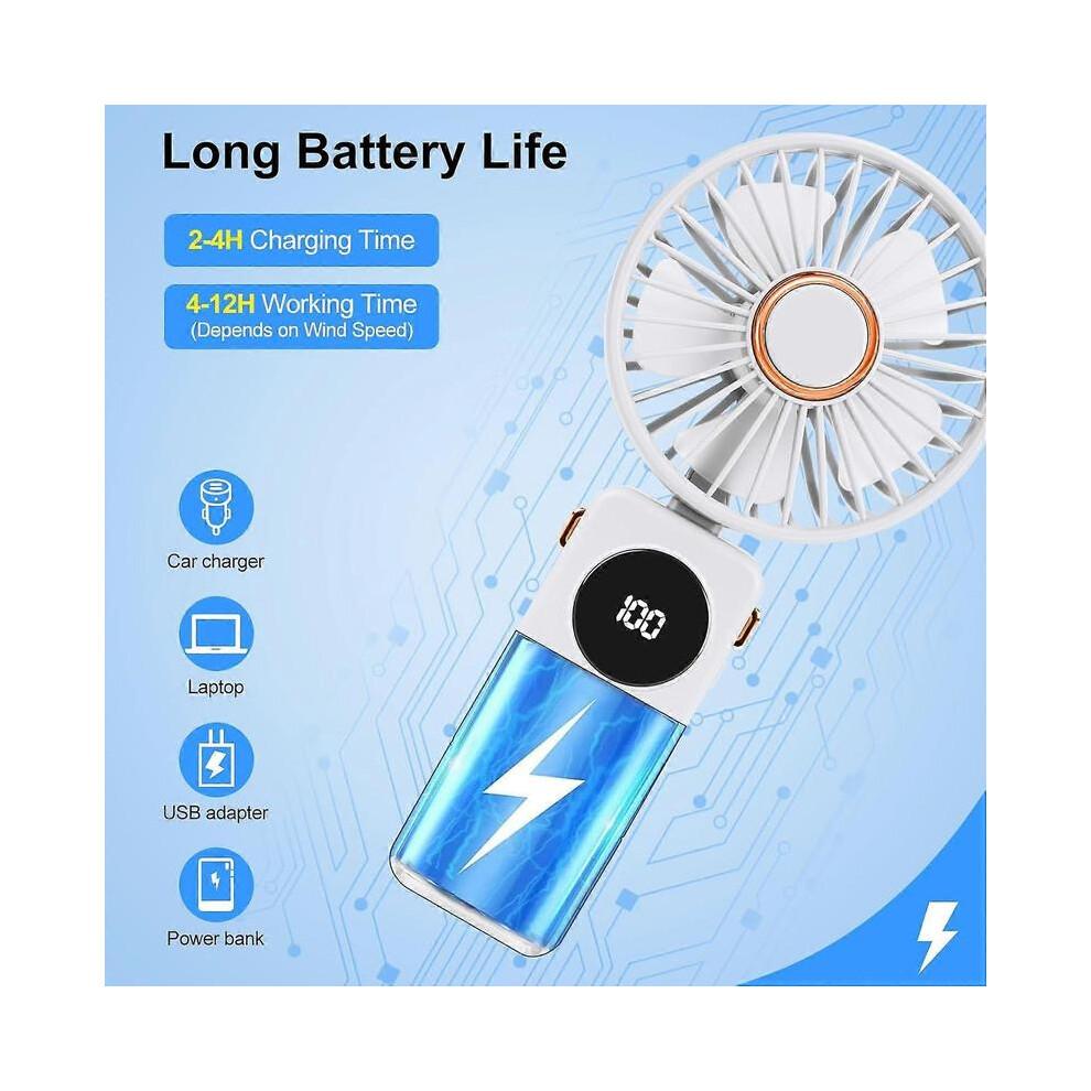 Portable USB Rechargeable Handheld Fan 5 Inch
