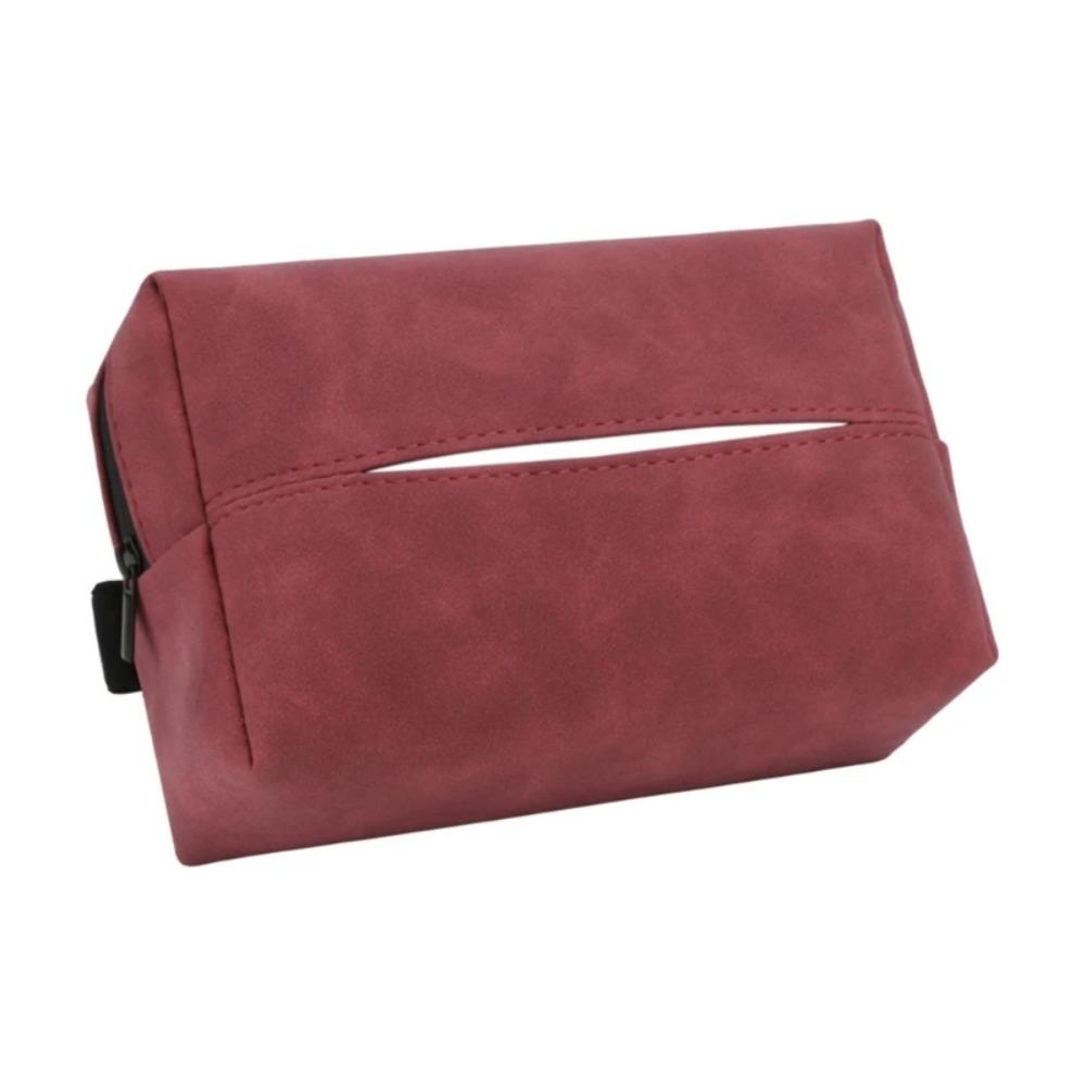 Wear-resistant Car Tissue Box Nappa Leather Paper Towel Organizer Car Seat Head Back