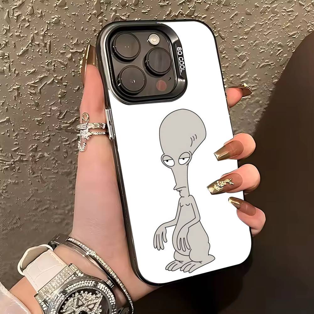 R-Роджер P-Аватар A-Американский папа Чехол для телефона для iPhone 17,16,15,14,13,12,11 Plus,Pro Max,XS,Цветной серебристый чехол для телефона