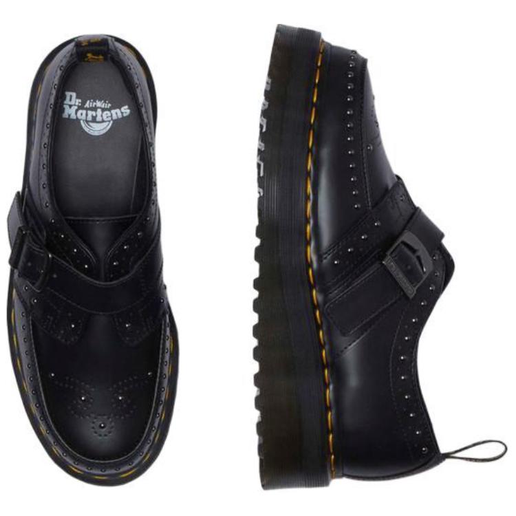 Dr. Martens Comfortable Vintage Motorcycle Casual Shoes Women Shoes Black 32087001