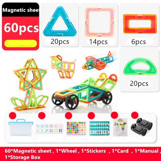 Магнитный конструктор, игрушка-конструктор для мальчиков и девочек, магнитные строительные блоки, магнит, развивающая игрушка для детей