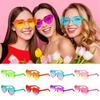 Trendy Candy Color Gradient Lenses Heart-shaped Sunglasses Party Sun Glasses Heart Glasses Shades