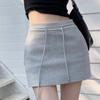 Gray Sports Short Skirt Anti-exposure Women's Summer New High-waisted Hip Skirt Small A-line Skirt Pants Waist Skirt