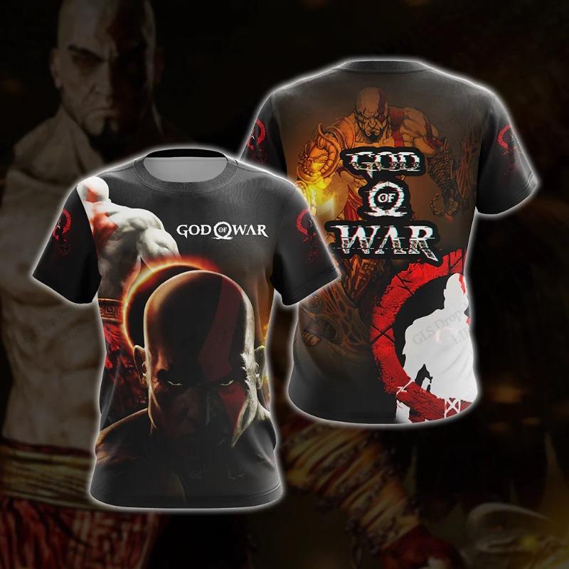 Игровая футболка God of War 3D-печать Мужская Женская Модная Большого размера Харадзюку Унисекс Уличная С коротким рукавом