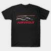 Мужская черная футболка с принтом Вертолет Airwolf Печать на трансферной бумаге без вырезания Хлопковая футболка