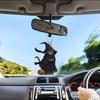 Halloween Witch Cat Pendant Car Decoration with Lanyard Easy To Install Car Interior Rear Mirror Hanging Ornament