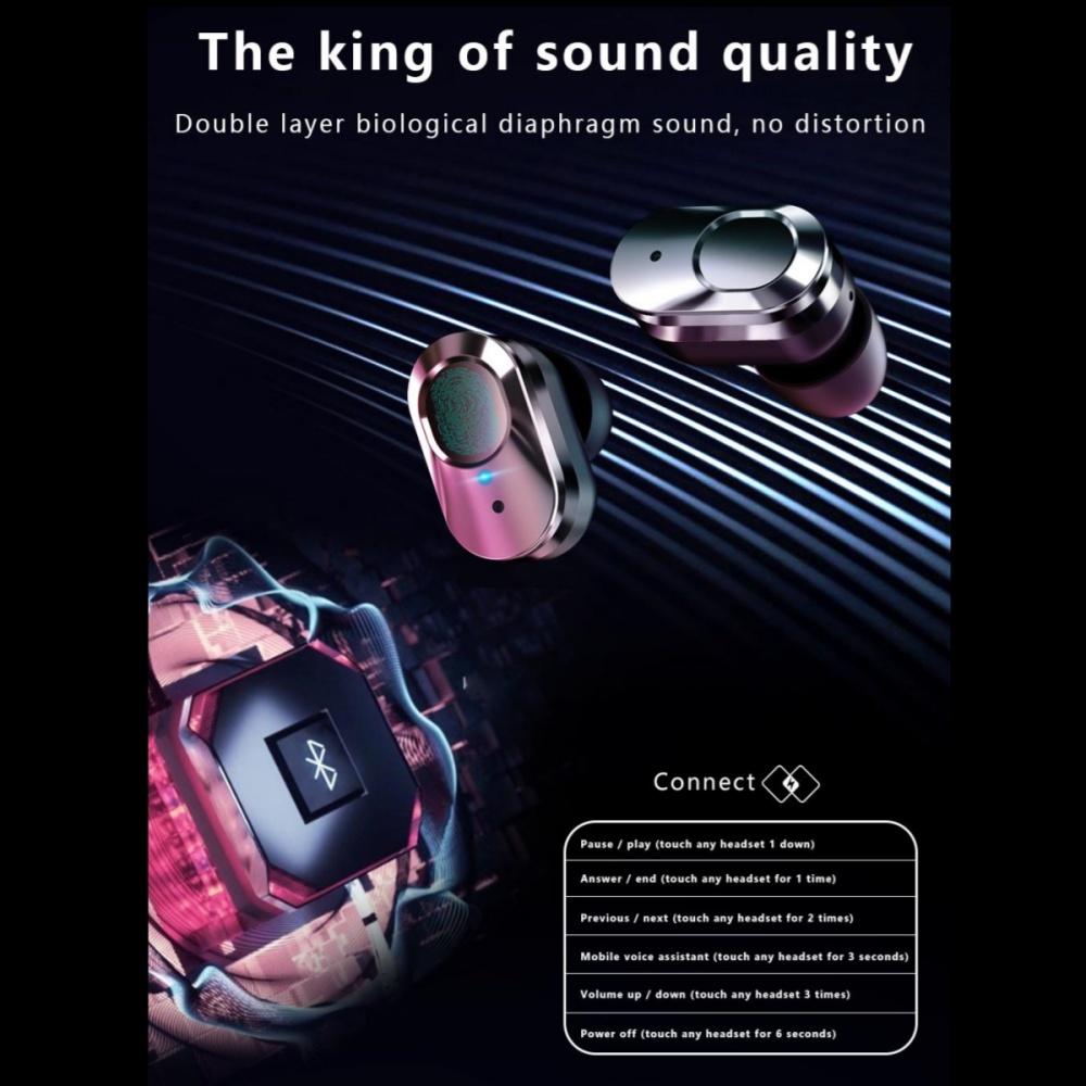 Rainbuvvy T92 Earbud Smartwatch 1.28inch IPS Full Touch 128MB RAM 470mAh BT5.0 TWS IP67 Водонепроницаемый Запись Локальная Музыка Беспроводной Смарт Браслет