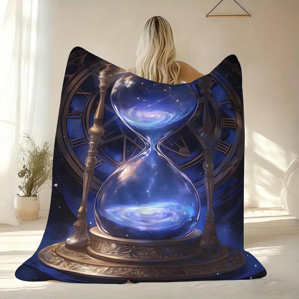 Hourglass Of The Cosmos Throw Soft Flannel AC Blanket Lightweight Summer Nap Throw Cozy Blanket for Sofa Bed Travel Home