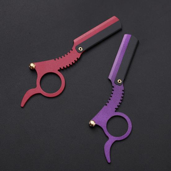 Ручная бритва для парикмахера с прямой головкой, яркий цвет, прочная нержавеющая сталь, антикоррозионная рама для бритвы для бороды