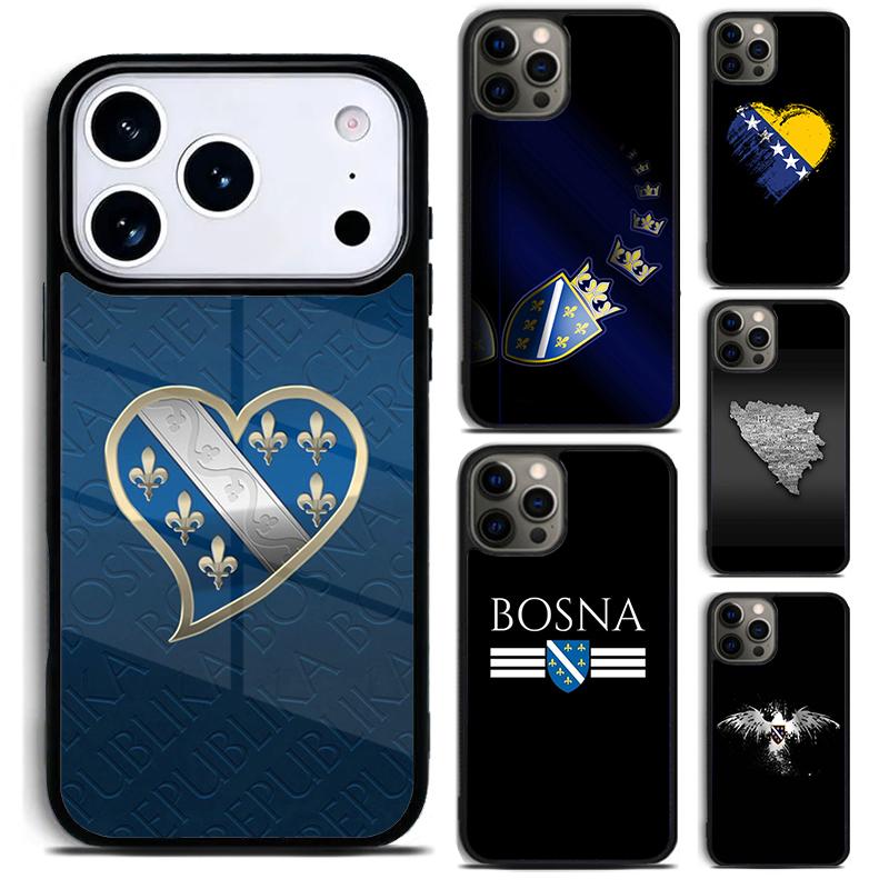 Bosna i Hercegovina Heart soft Phone Case For iPhone 17 16 15 14 13 12 11 Pro Max Plus 17Air Soft Silicone Cover
