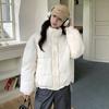Женская осенне-зимняя куртка однотонная с воротником-стойкой, короткая свободная утолщенная ветрозащитная модная студенческая куртка