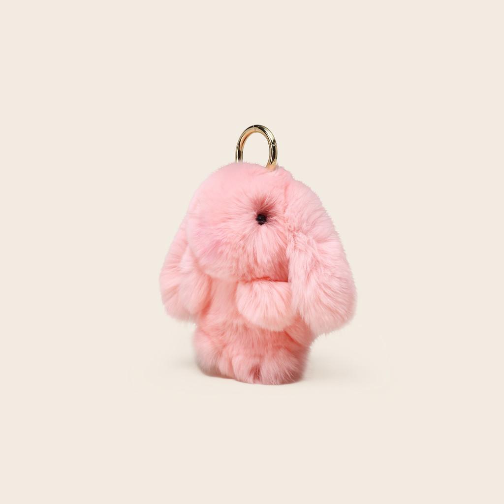 Bunny Plush Keychain With Flower Print For Bag Pendant Decoration Gift Kids