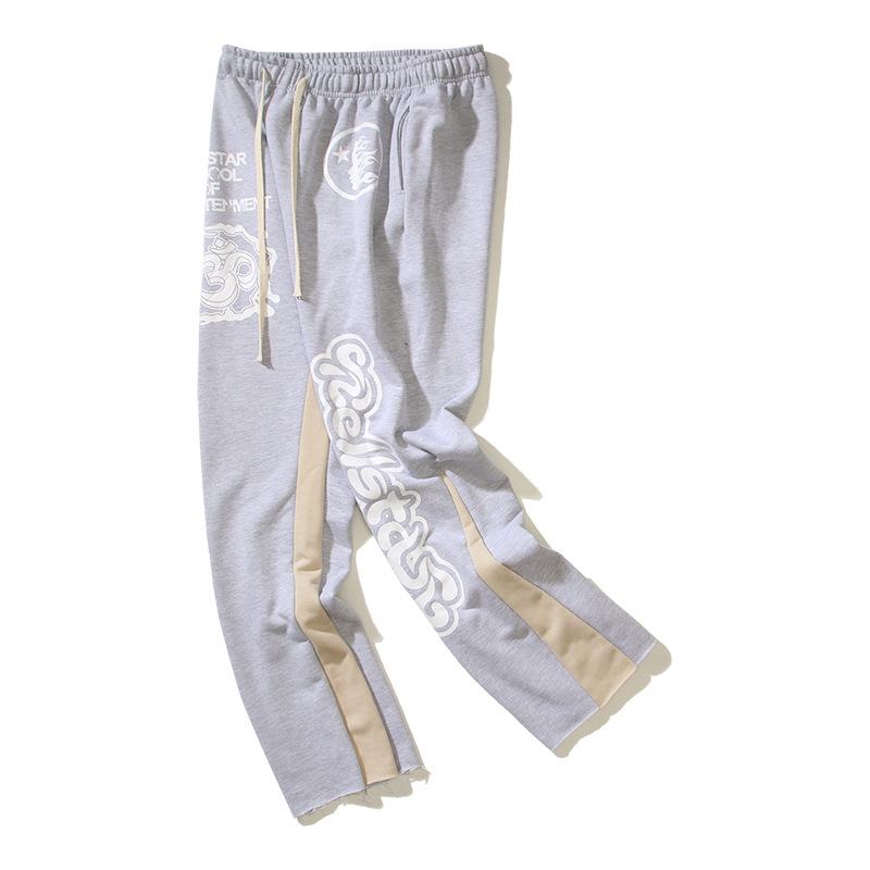 Ретро-худи Hellstars с ручной росписью в стиле граффити - Модный дизайн с эффектом облупившейся краски и окрашиванием в грязевые тона