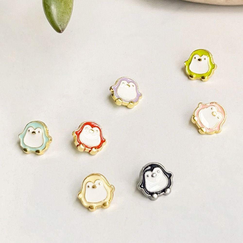 20pcs Mini Doll Penguin Buttons 8mm Doll Shoes Buckles Coat Buckles  1/6 Doll Clothes Accessories
