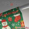 2pcs,Curtains Cute Snowman Christmas Tree Stocking (2) Pattern Chic Curtains Versatile Polyester Fabric Curtains Art Deco