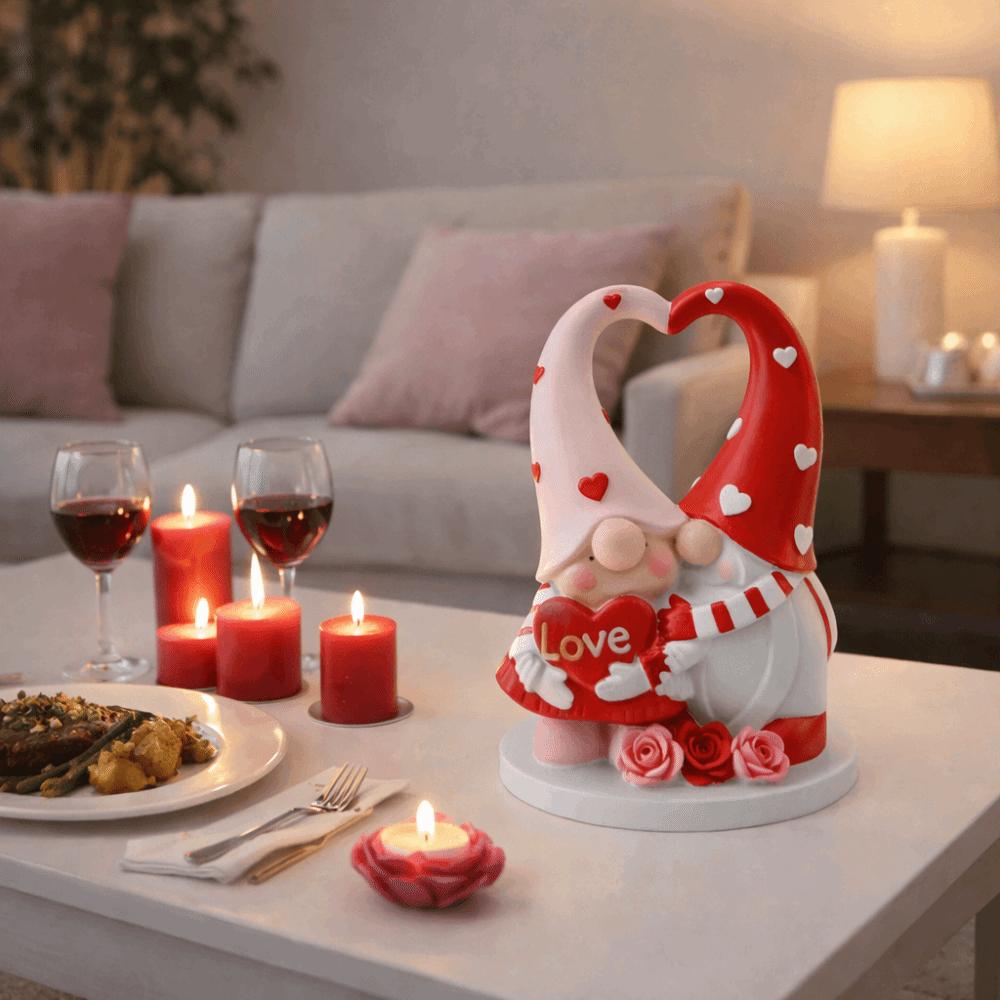 Decorative Valentine's Day Decor Romantic Heart Ornament Cute Heart Dwarf Figurine  Lover Gift