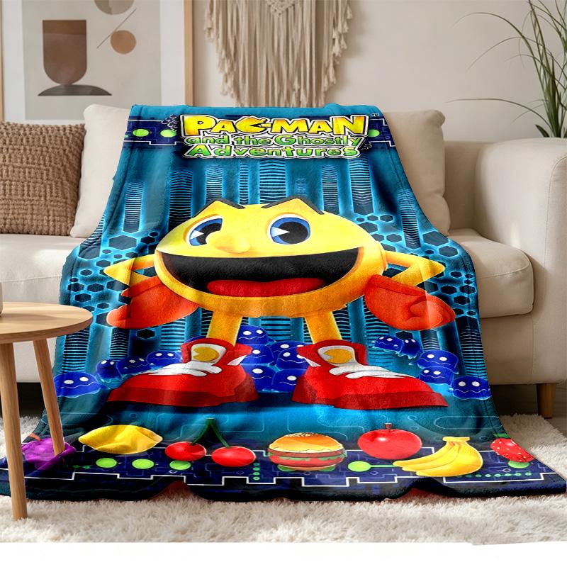 Pac-Man Soft and comfortable flannel Suitable for sofas living rooms outdoor camping travel and also makes a great anniversary gift