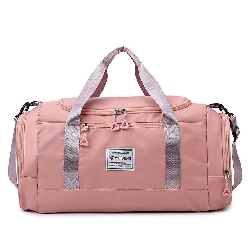 Short-distance large-capacity travel bag with dry and wet separation, sports fitness yoga bag, water-resistant handbag and crossbody storage bag for